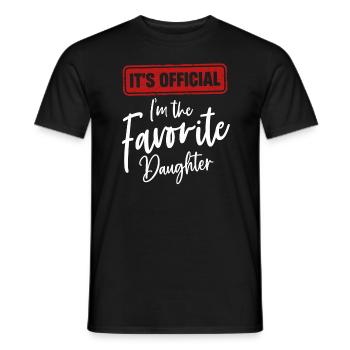 It's Official I'm The Favorite Daughter - Men's T-Shirt - black - Front - AI Model Male 178 light (178cm)