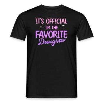 It's Official I'm The Favorite Daughter - Men's T-Shirt - black - Front - AI Model Male 178 light (178cm)