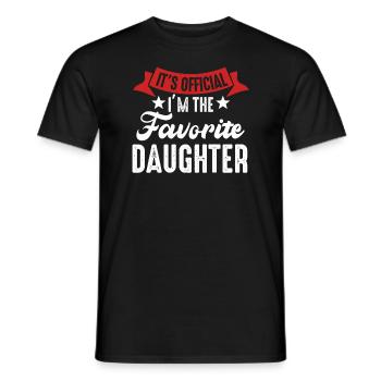 It's Official I'm The Favorite Daughter - Men's T-Shirt - black - Front - AI Model Male 178 light (178cm)