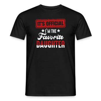 C’est officiel Je suis la fille préférée - T-shirt homme - noir - Devant - AI Model Male 178 light (178cm)