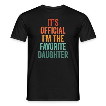 C’est officiel Je suis la fille préférée - T-shirt homme - noir - Devant - AI Model Male 178 light (178cm)