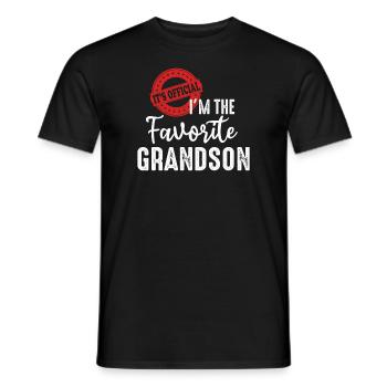 C’est officiel Je suis le petit-fils préféré - T-shirt homme - noir - Devant - AI Model Male 178 light (178cm)
