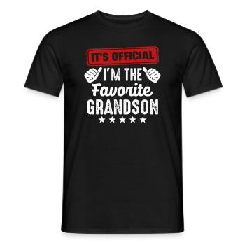 C’est officiel Je suis le petit-fils préféré - T-shirt homme - noir - Devant - AI Model Male 178 light (178cm)