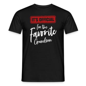 C’est officiel Je suis le petit-fils préféré - T-shirt homme - noir - Devant - AI Model Male 178 light (178cm)