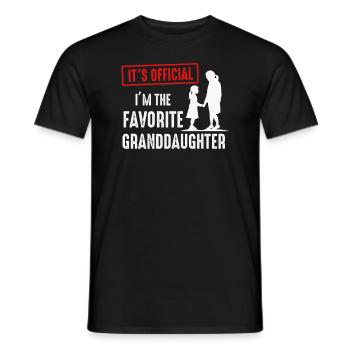 Je suis la petite-fille préférée - T-shirt homme - noir - Devant - AI Model Male 178 light (178cm)