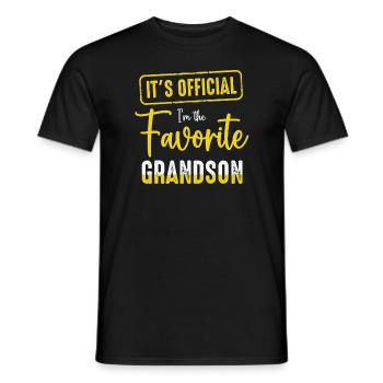 C’est officiel Je suis le petit-fils préféré - T-shirt homme - noir - Devant - AI Model Male 178 light (178cm)