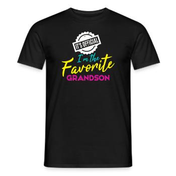 C’est officiel Je suis le petit-fils préféré - T-shirt homme - noir - Devant - AI Model Male 178 light (178cm)