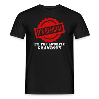 C’est officiel Je suis le petit-fils préféré - T-shirt homme - noir - Devant - AI Model Male 178 light (178cm)