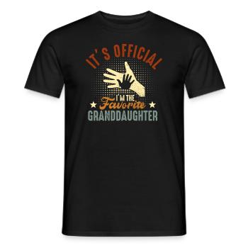 Je suis la petite-fille préférée - T-shirt homme - noir - Devant - AI Model Male 178 light (178cm)