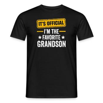 C’est officiel Je suis le petit-fils préféré - T-shirt homme - noir - Devant - AI Model Male 178 light (178cm)