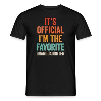 Je suis la petite-fille préférée - T-shirt homme - noir - Devant - AI Model Male 178 light (178cm)