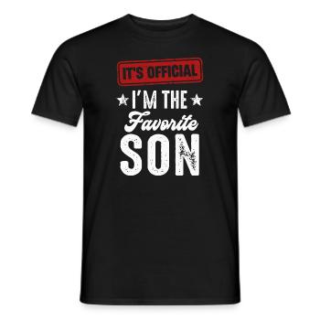 C’est officiel Je suis le fils préféré - T-shirt homme - noir - Devant - AI Model Male 178 light (178cm)
