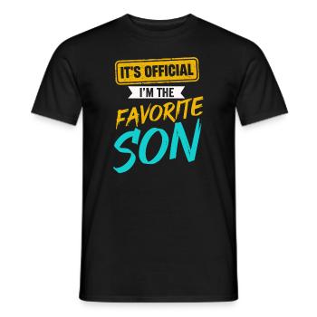 C’est officiel Je suis le fils préféré - T-shirt homme - noir - Devant - AI Model Male 178 light (178cm)