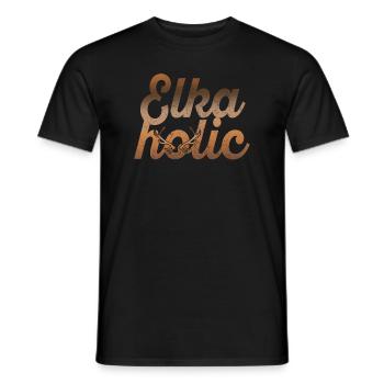 Elchjagd Elkaholische Jäger - Männer T-Shirt - Schwarz - Vorne - AI Model Male 178 light (178cm)