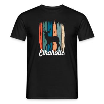 Elchjagd Elkaholische Jäger - Männer T-Shirt - Schwarz - Vorne - AI Model Male 178 light (178cm)