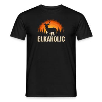 Elchjagd Elkaholische Jäger - Männer T-Shirt - Schwarz - Vorne - AI Model Male 178 light (178cm)