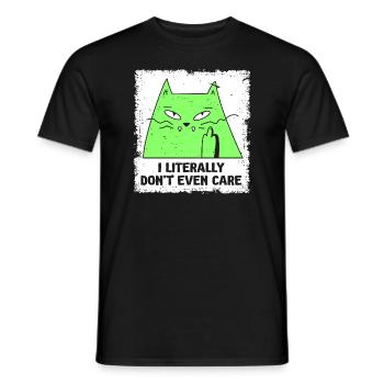Je ne m’en soucie même pas - T-shirt homme - noir - Devant - AI Model Male 178 light (178cm)
