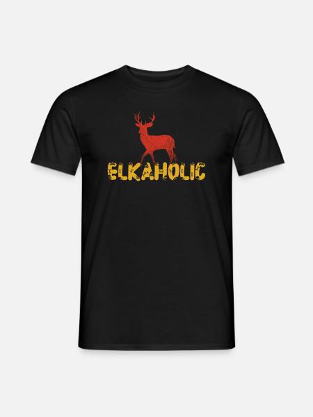 Elk Hunting Elkaholic Hunters - Men's T-Shirt - black