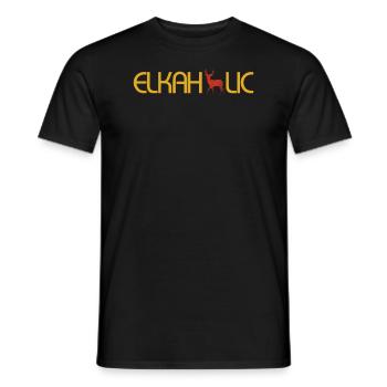 Elchjagd Elkaholische Jäger - Männer T-Shirt - Schwarz - Vorne - AI Model Male 178 light (178cm)