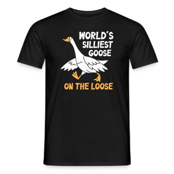 Die dümmste Gans der Welt auf freiem Fuß - Männer T-Shirt - Schwarz - Vorne - AI Model Male 178 light (178cm)