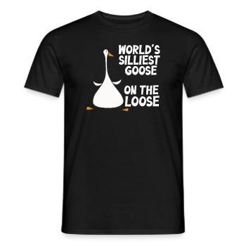 Die dümmste Gans der Welt auf freiem Fuß - Männer T-Shirt - Schwarz - Vorne - AI Model Male 178 light (178cm)