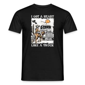 J’ai un cœur comme un camion - T-shirt homme - noir - Devant - AI Model Male 178 light (178cm)