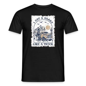 J’ai un cœur comme un camion - T-shirt homme - noir - Devant - AI Model Male 178 light (178cm)