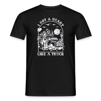 J’ai un cœur comme un camion - T-shirt homme - noir - Devant - AI Model Male 178 light (178cm)