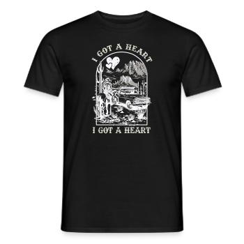 J’ai un cœur comme un camion - T-shirt homme - noir - Devant - AI Model Male 178 light (178cm)