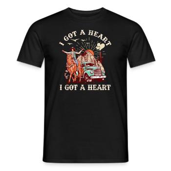 J’ai un cœur comme un camion - T-shirt homme - noir - Devant - AI Model Male 178 light (178cm)