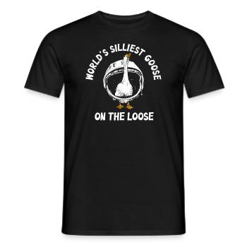 Die dümmste Gans der Welt auf freiem Fuß - Männer T-Shirt - Schwarz - Vorne - AI Model Male 178 light (178cm)