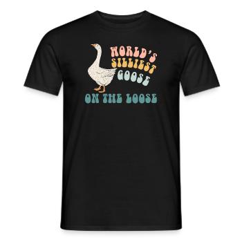 Die dümmste Gans der Welt auf freiem Fuß - Männer T-Shirt - Schwarz - Vorne - AI Model Male 178 light (178cm)
