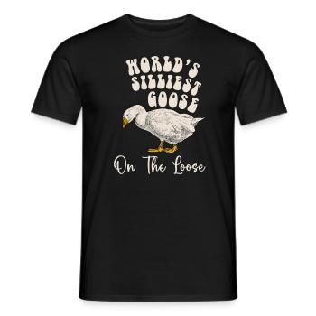 Die dümmste Gans der Welt auf freiem Fuß - Männer T-Shirt - Schwarz - Vorne - AI Model Male 178 light (178cm)