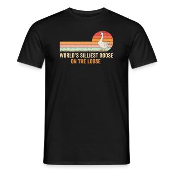 Die dümmste Gans der Welt auf freiem Fuß - Männer T-Shirt - Schwarz - Vorne - AI Model Male 178 light (178cm)