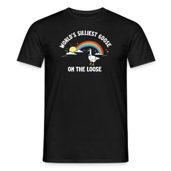 Die dümmste Gans der Welt auf freiem Fuß - Männer T-Shirt - Schwarz - Vorne - AI Model Male 178 light (178cm)
