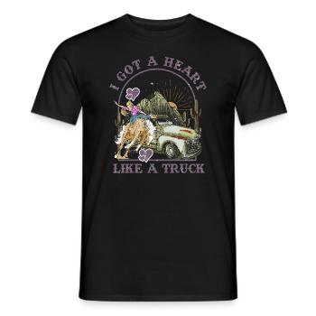 J’ai un cœur comme un camion - T-shirt homme - noir - Devant - AI Model Male 178 light (178cm)