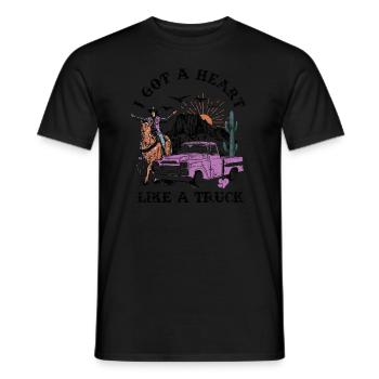 J’ai un cœur comme un camion - T-shirt homme - noir - Devant - AI Model Male 178 light (178cm)
