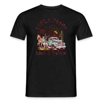 J’ai un cœur comme un camion - T-shirt homme - noir - Devant - AI Model Male 178 light (178cm)