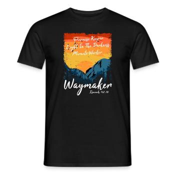 Waymaker Promise Keeper Miracle Worker - Men's T-Shirt - black - Front - AI Model Male 178 light (178cm)