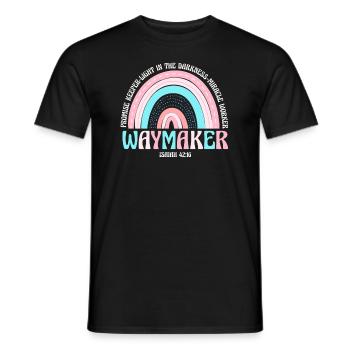 Waymaker Promise Keeper Miracle Worker - Men's T-Shirt - black - Front - AI Model Male 178 light (178cm)