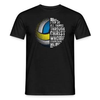 Je peux tout faire grâce au volleyball - T-shirt homme - noir - Devant - AI Model Male 178 light (178cm)