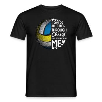 Je peux tout faire grâce au volleyball - T-shirt homme - noir - Devant - AI Model Male 178 light (178cm)