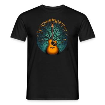 Yggdrasil Nature Musicien Arbre De Vie - T-shirt homme - noir - Devant - AI Model Male 178 light (178cm)