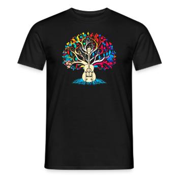 Yggdrasil Nature Musicien Arbre De Vie - T-shirt homme - noir - Devant - AI Model Male 178 light (178cm)