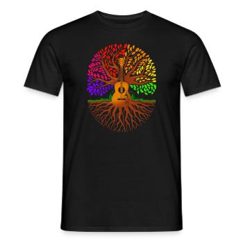 Yggdrasil Nature Musicien Arbre De Vie - T-shirt homme - noir - Devant - AI Model Male 178 light (178cm)