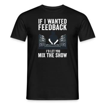 Si je voulais un ingénieur du son en retour - T-shirt homme - noir - Devant - AI Model Male 178 light (178cm)