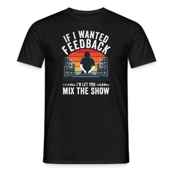 Si je voulais un ingénieur du son en retour - T-shirt homme - noir - Devant - AI Model Male 178 light (178cm)