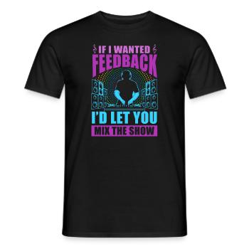 Si je voulais un ingénieur du son en retour - T-shirt homme - noir - Devant - AI Model Male 178 light (178cm)