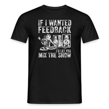 Si je voulais un ingénieur du son en retour - T-shirt homme - noir - Devant - AI Model Male 178 light (178cm)