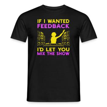 Si je voulais un ingénieur du son en retour - T-shirt homme - noir - Devant - AI Model Male 178 light (178cm)